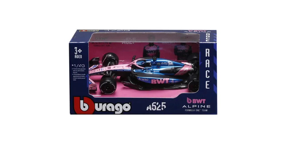 Vedd meg online Bburago Alpine A525 Gasly F1 (2025) versenyautó fém autómodell 1/43 (Pierre Gasly 10)