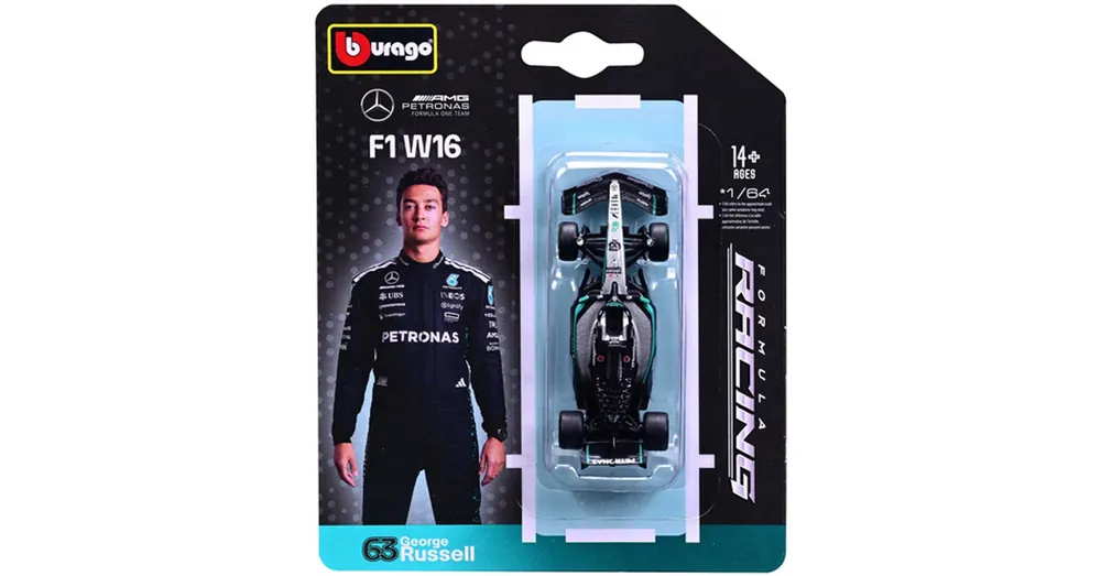 Nézd meg most Bburago Mercedes-AMG Petronas F1 W16 Hamilton F1 (2025/) versenyautó fém autómodell 1/64 (Lewis Hamilton 44)