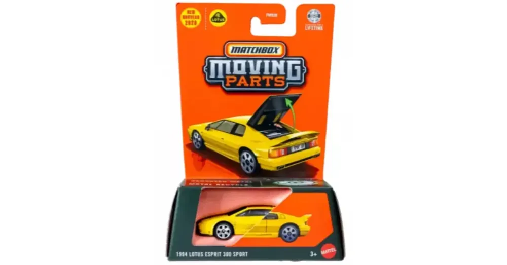 Matchbox Moving Parts 1994 Lotus Esprit 300 Sport nyitható kisautó 1/64 – Mattel Gyors szállítás