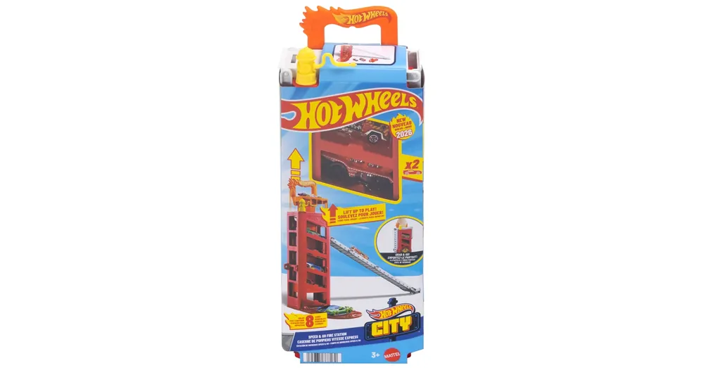 Korlátozott ajánlat Hot Wheels Turbó start tűzoltóállomás 2 db kisautóval – Mattel