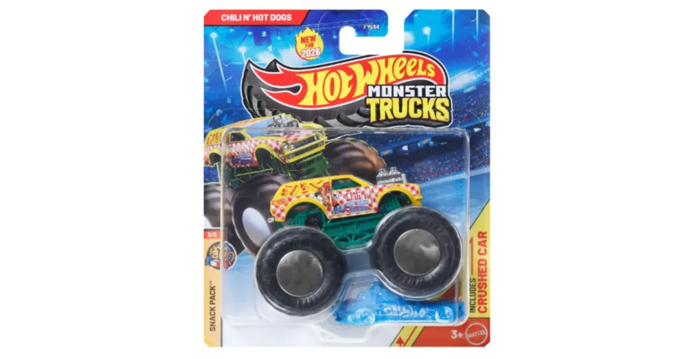 Gyors szállítás Hot Wheels Monster Trucks Chili N’ Hot Dogs monster kisautó 1/64 – Mattel