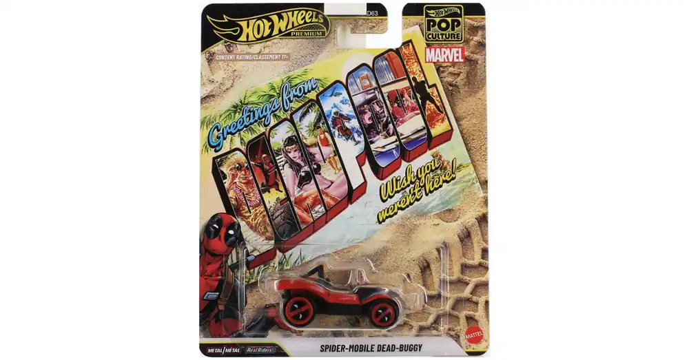 Olcsóbb Hot Wheels Pop Kultúra Deadpool Spider-Mobile Dead-Buggy kisautó 1/64 – Mattel
