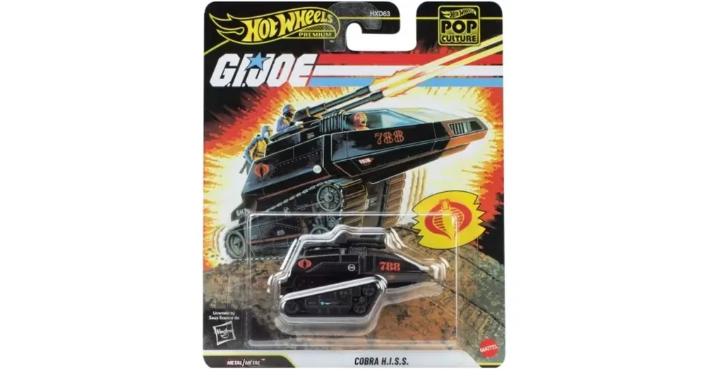 Hot Wheels Pop Kultúra G.I. Joe Cobra H.I.S.S. kisautó 1/64 – Mattel Expressz kézbesítés