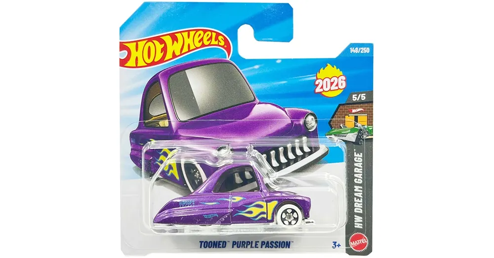 Újdonság Hot Wheels Tooned Purple Passion kisautó 1/64 – Mattel