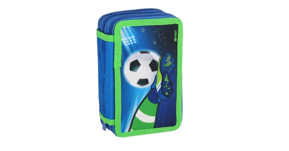 Spirit Football foci mintás három szintes töltött tolltartó 28 db-os Prémium