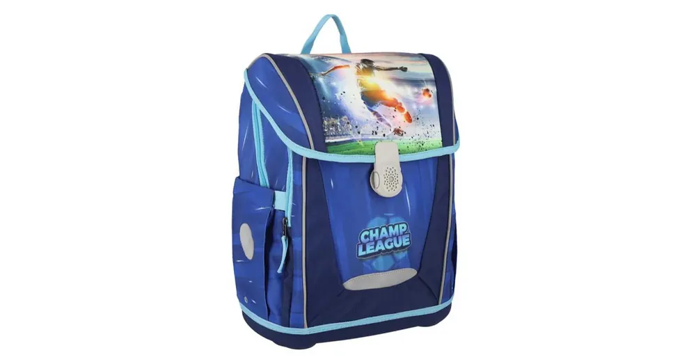 Expressz kézbesítés Spirit Champ League foci mintás mágneszáras iskolatáska, hátizsák 49×21×40 cm