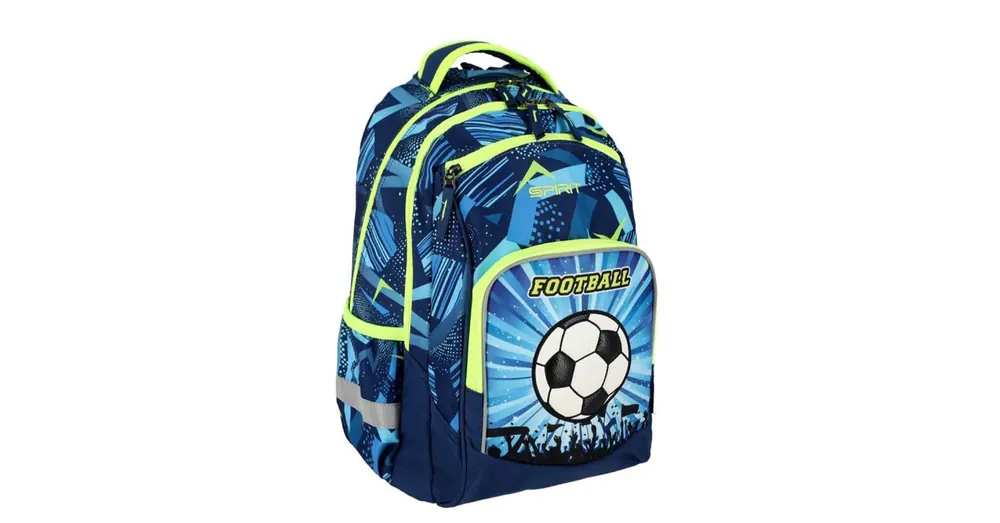 Szuper ajánlat Spirit Football 3D mintás lekerekített iskolatáska, hátizsák 34×26×44 cm