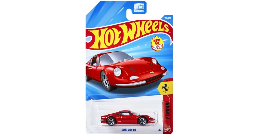 Ne maradj le Hot Wheels Ferrari Dino 206 GT kisautó 1/64 – Mattel