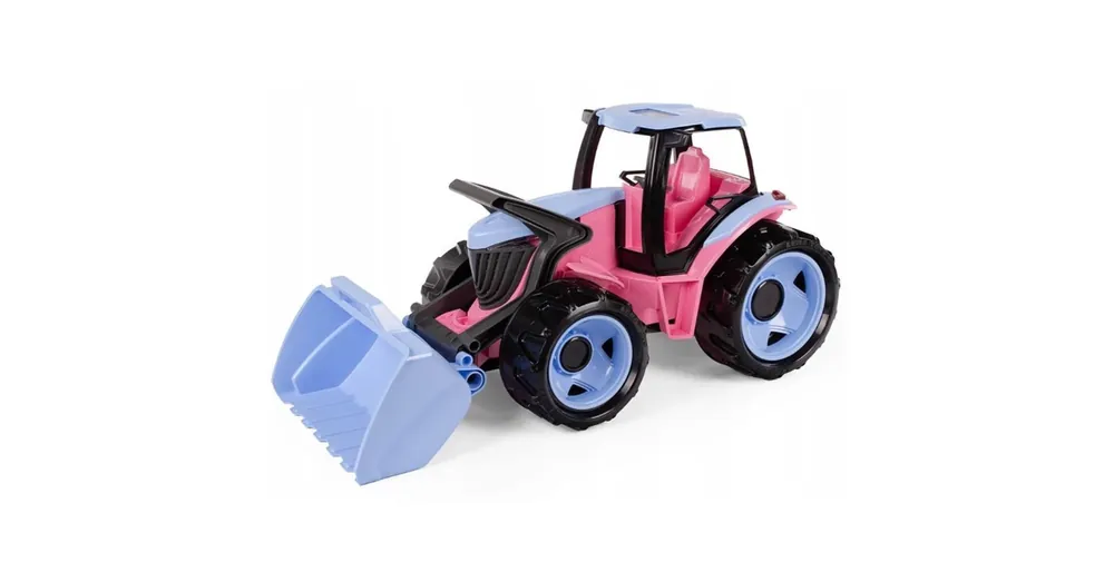 Legkelendőbb Lena Óriás traktor homlokrakodóval rózsaszín színben 62 cm