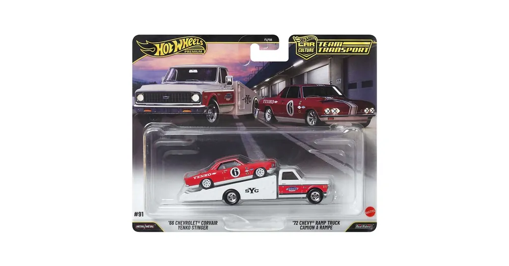 Hot Wheels ’72 Chevy Ramp Truck autószállító és ’66 Chevrolet Corvair kisautó 1/64 – Mattel Ajánlat