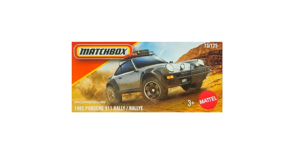 Exkluzív ajánlat Matchbox 1985 Porsche 911 Rally szürke papírdobozos kisautó 1/64 – Mattel