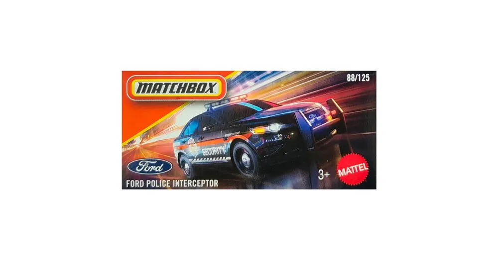 Outlet Matchbox Ford Police Interceptor papírdobozos kisautó 1/64 – Mattel