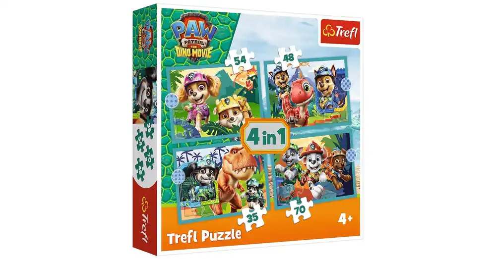 Outlet Mancs őrjárat kalandok a dinók szigetén 4 az 1-ben puzzle szett - Trefl
