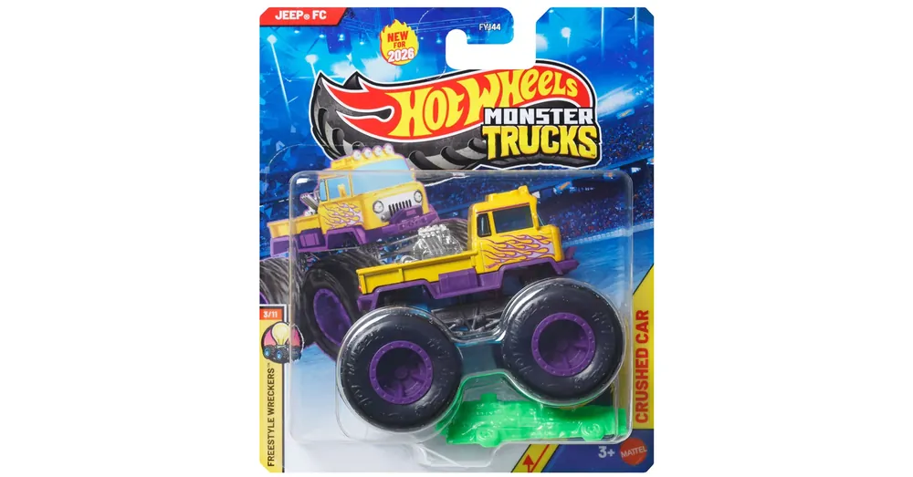 Végkiárusítás Hot Wheels Monster Trucks Jeep FC monster kisautó 1/64 - Mattel