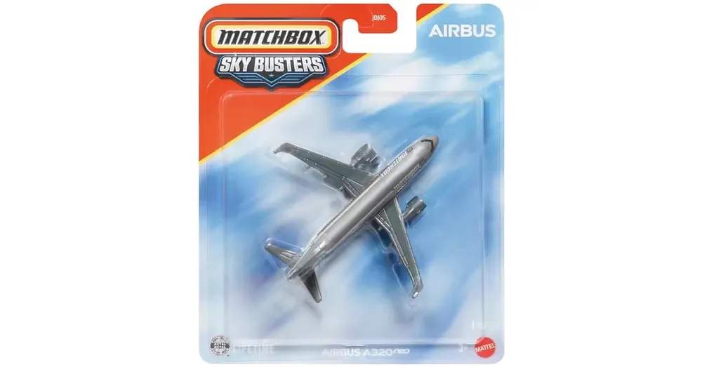 Vedd meg most Matchbox Sky Busters Airbus A320neo repülő modell 1/64 – Mattel