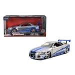 Halálos iramban Brian‘s 2002 Nissan Skyline GT-R (BNR34) autómodell 1/24 - Simba Toys Outlet