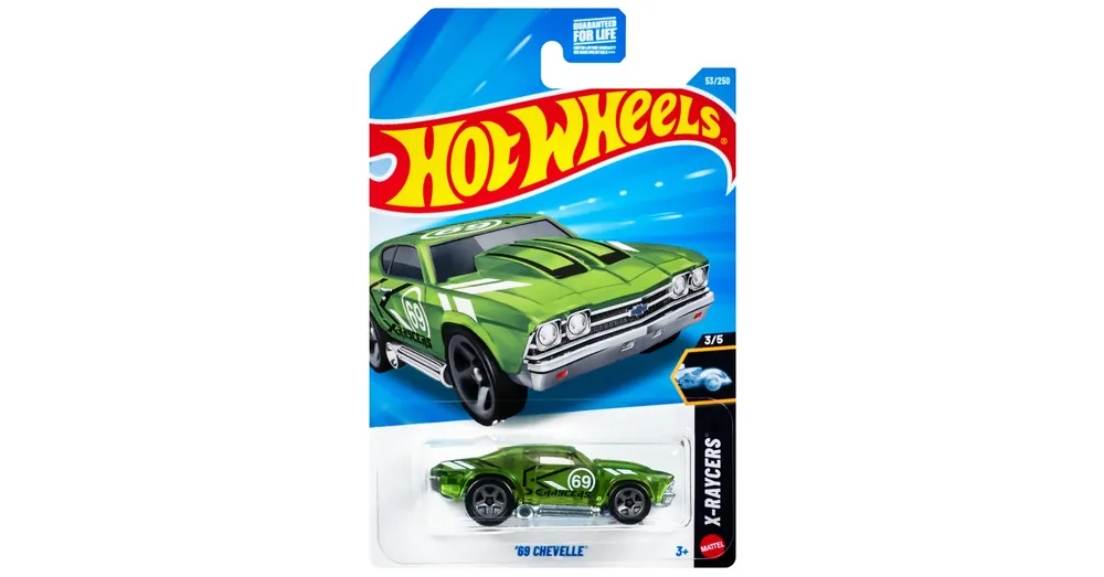 Hot Wheels ‘69 Chevelle zöld kisautó 1/64 - Mattel Azonnali szállítás