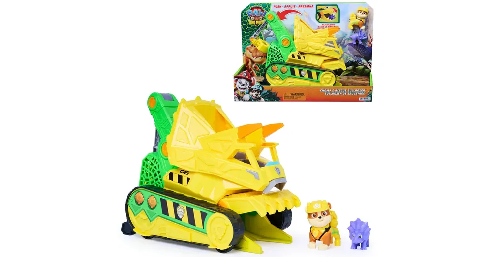 Újdonság Mancs Őrjárat A Dínófilm Mozi Chomp Rescue harapós jármű Rubble figurával - Spin Master