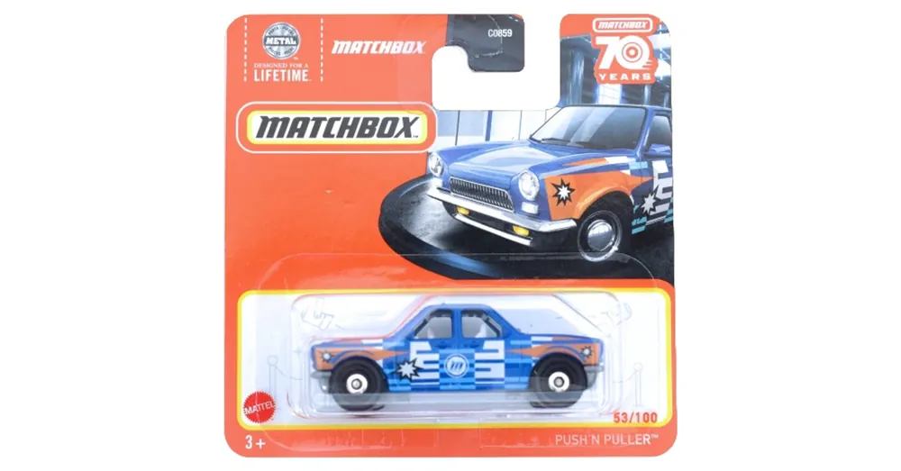 Matchbox Push N Puller kék kisautó 1/64 – Mattel Vásárlói kedvenc