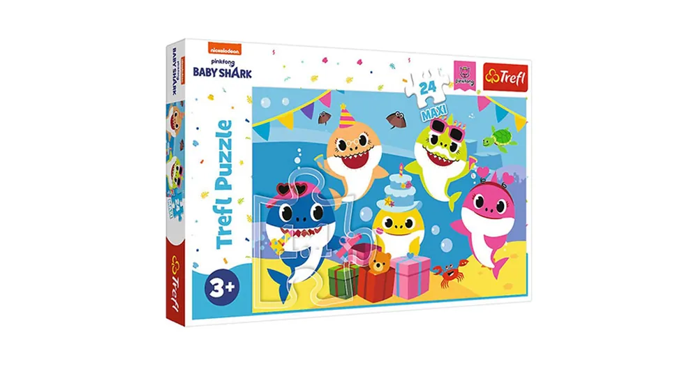 Bestseller Boldog Baby Shark család 24 db-os Maxi puzzle – Trefl