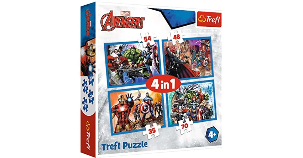 Utolsó esély Bátor Bosszúállók 4 az 1-ben 35–48–54–70 db-os puzzle – Trefl