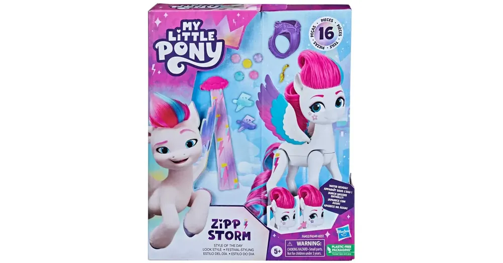 Kihagyhatatlan ajánlat Én kicsi Pónim A nap stílusa – Zipp Storm 16 db-os figuraszett matricákkal és kiegészítőkkel – Hasbro