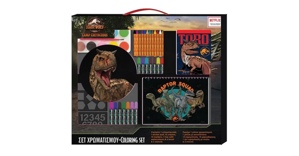 Jurassic World Krétakori tábor színező szett 54×47 cm Expressz szállítás