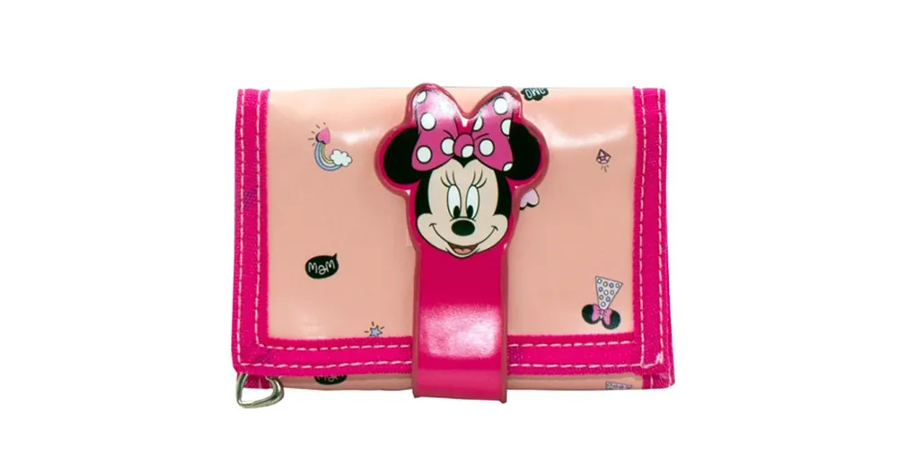 Minnie egér barack-rózsaszín kinyitható pénztárca 13×8x26 cm Végkiárusítás