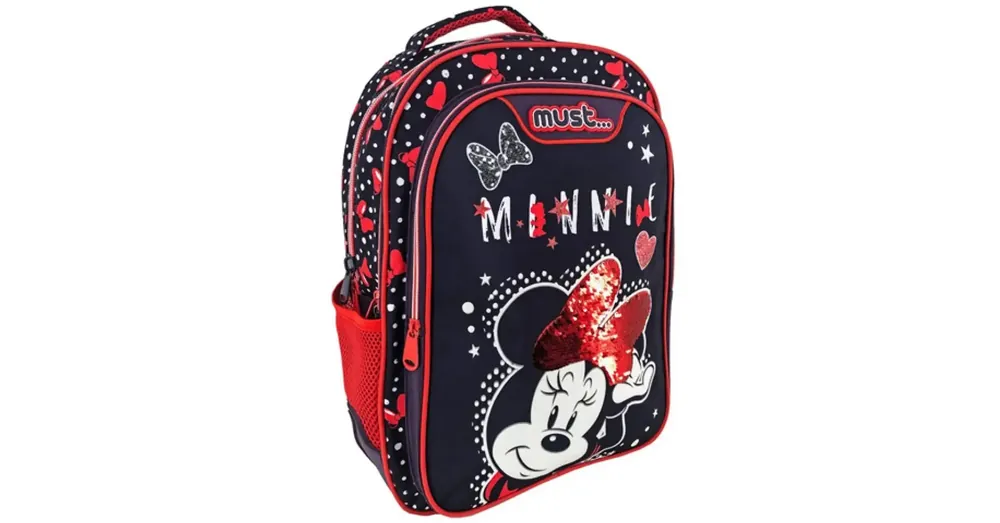 Must Minnie egeres sötétkék-piros iskolatáska, hátizsák 32×18×43 cm Azonnal elérhető