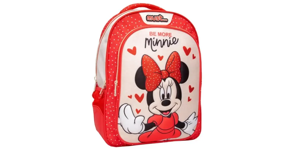 Must Be more Minnie egér piros iskolatáska, hátizsák 32×18×43 cm Expressz kézbesítés