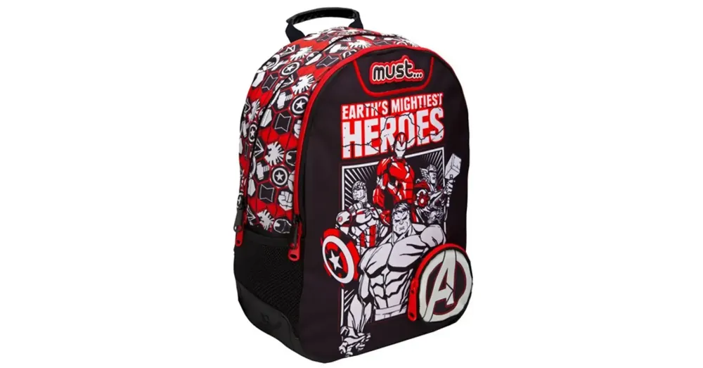 Vedd meg online Must Bosszúállók fekete-piros iskolatáska, hátizsák 32×18×43 cm