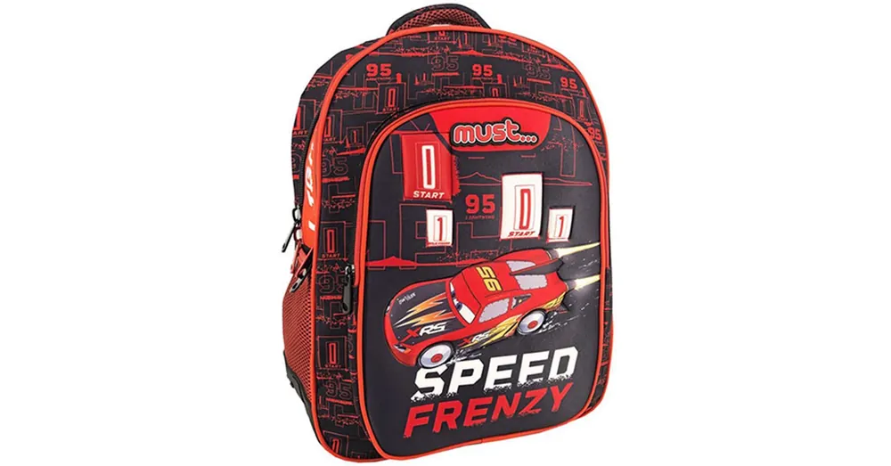 Must… Verdák Speed Frenzy három rekeszes lekerekített iskolatáska, hátizsák 32×18×43 cm Prémium
