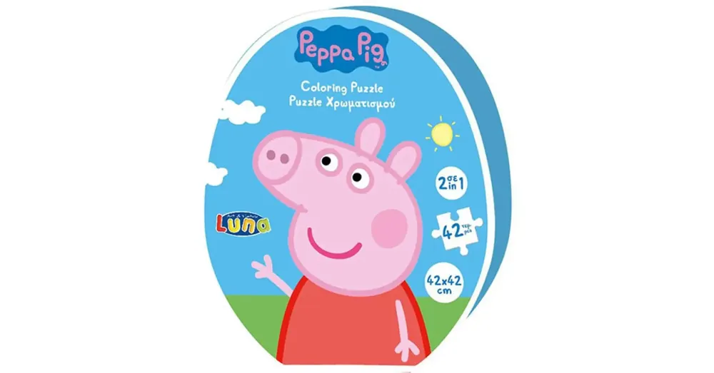 Árengedmény Peppa malac színezhető puzzle 42 db-os