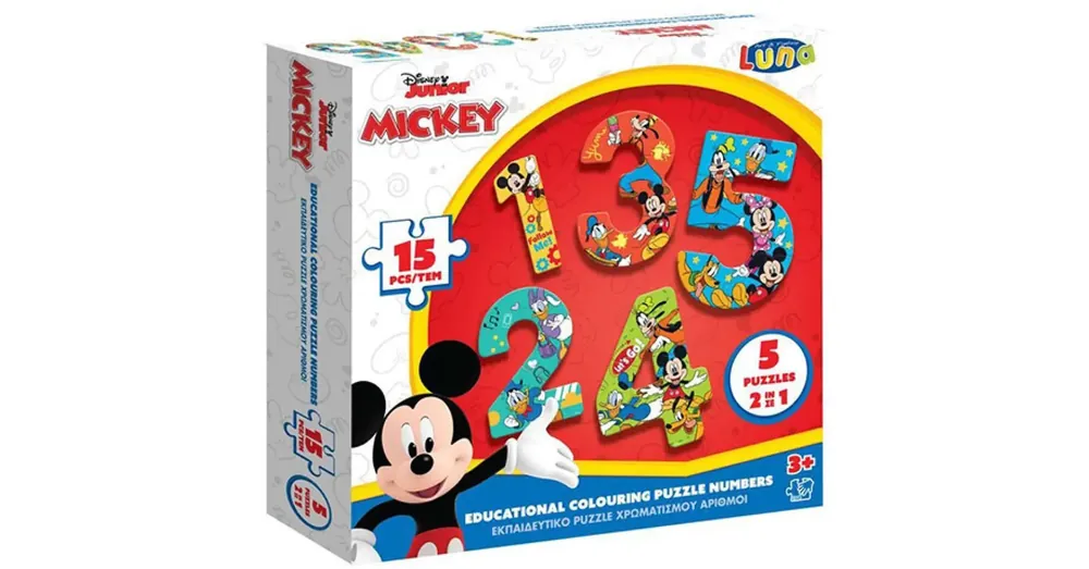 Mickey egér számok puzzle 15 db-os Nézd meg most