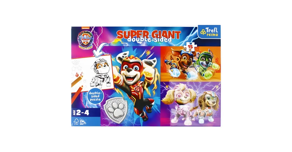 Gyors szállítás Mancs őrjárat A szuper film – Óriás kétoldalas színezhető 15 db-os puzzle – Trefl