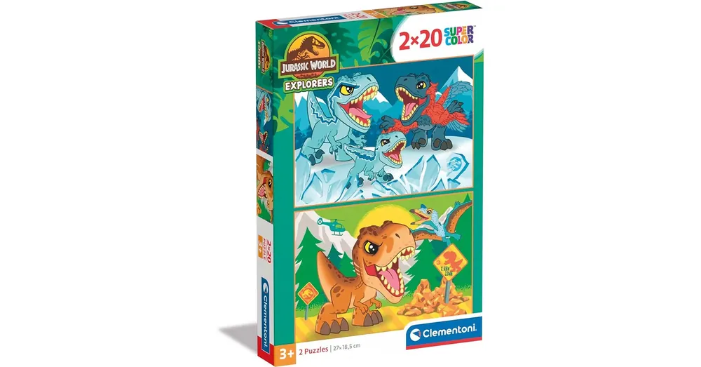 Csak ma Jurassic World 2×20 db-os Supercolor puzzle – Clementoni