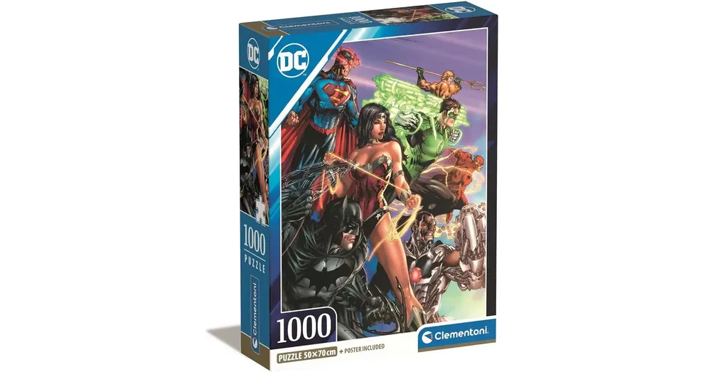 DC Comics Az igazság ligája 1000 db-os Compact puzzle 50×70 cm – Clementoni Csak ma