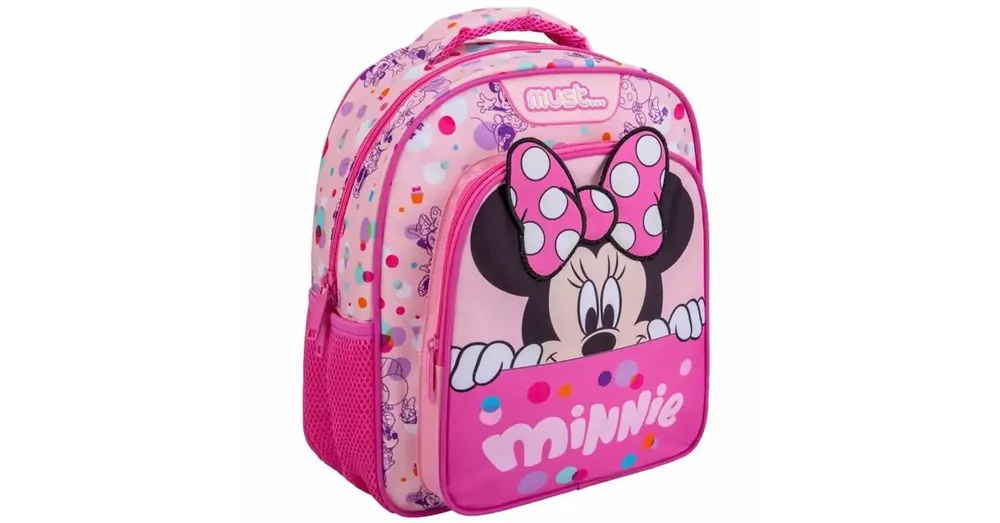 Azonnal elérhető Luna Minnie egér lekerekített kétrekeszes iskolatáska 27×10×31 cm