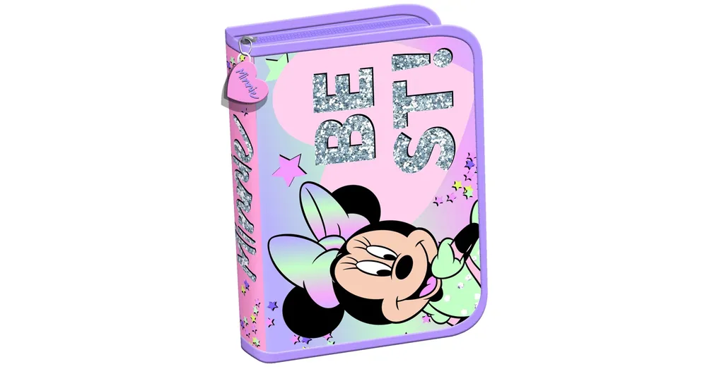 Kedvezmény Minnie egér pasztell színű kihajtható tolltartó 21×14×3,5 cm