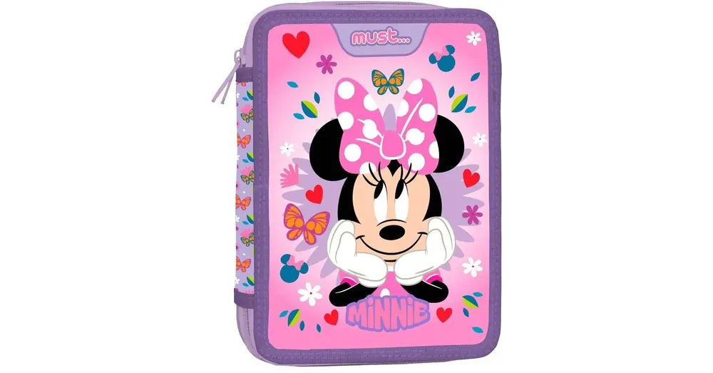 Must Minnie Egér töltött emeletes tolltartó lila színben Népszerű