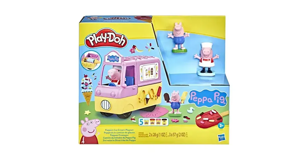 Vedd meg most Play-Doh Peppa Malac fagylalt készítő szett kiegészítőkkel 227g – Hasbro