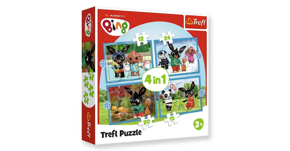 Legnépszerűbb Bing és barátai Boldog Bing 4 az 1-ben puzzle szett – Trefl
