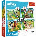 Csak ma Mickey egér szép napja 4 az 1-ben puzzle – Trefl