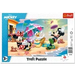 Exkluzív ajánlat Mickey egér Szórakozás a tengerparton keretes puzzle 15 db-os – Trefl