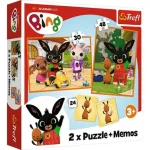 Bing és barátai 2 az 1-ben puzzle és memóriajáték – Trefl Szezonális akció