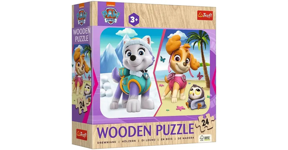 Akciós ár Mancs őrjárat Sky és Everest kalandja 24 db-os fa puzzle – Trefl