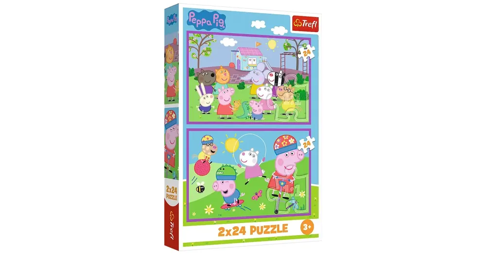 Ne maradj le Peppa a játszótéren 2×24 db-os puzzle – Trefl