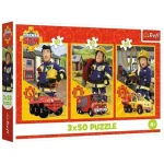 Újdonság Sam a tűzoltó A tűzoltói csapat 3×50 db-os puzzle – Trefl