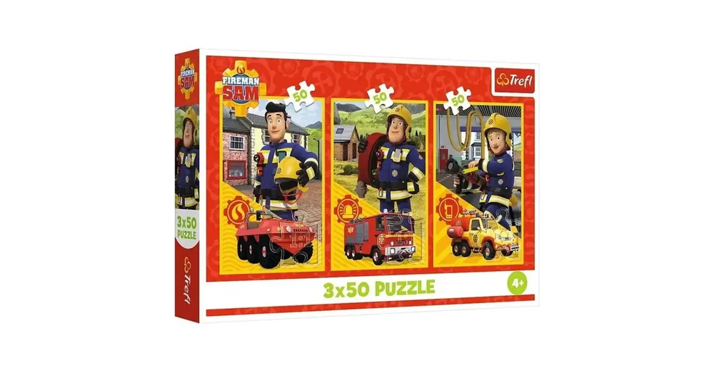 Újdonság Sam a tűzoltó A tűzoltói csapat 3×50 db-os puzzle – Trefl