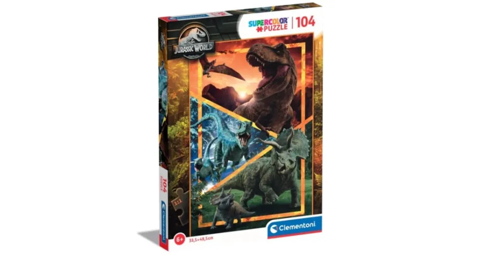 Rendeld meg most Jurassic World dinoszauruszok Supercolor 104 db-os puzzle – Clementoni